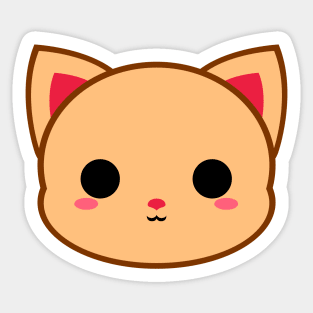 Cute Orange Bristish Short Hair Cat Sticker